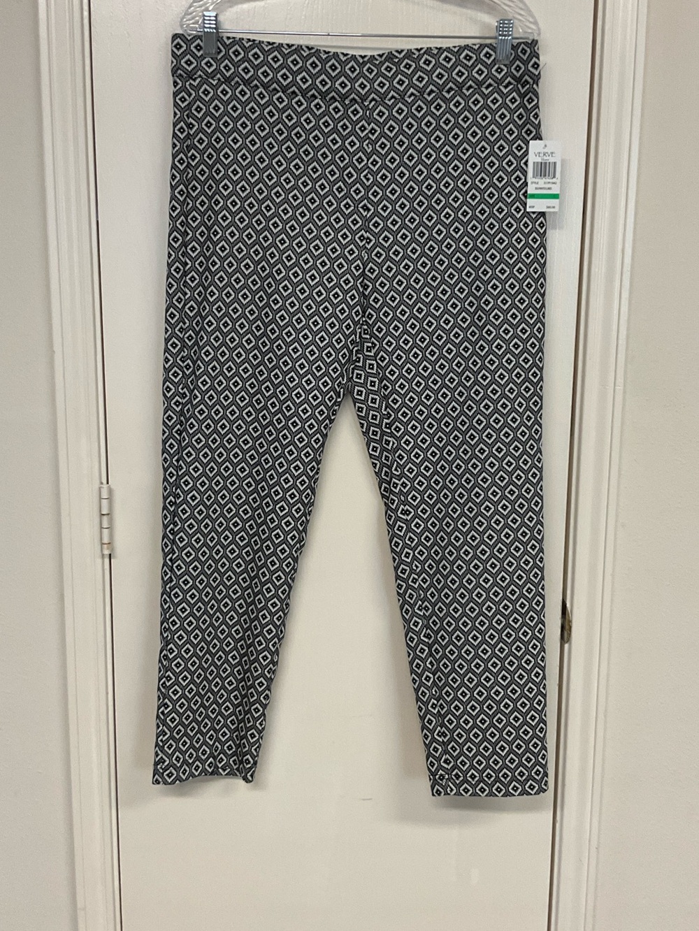 Girls' Diamond Print Black & White Leggings